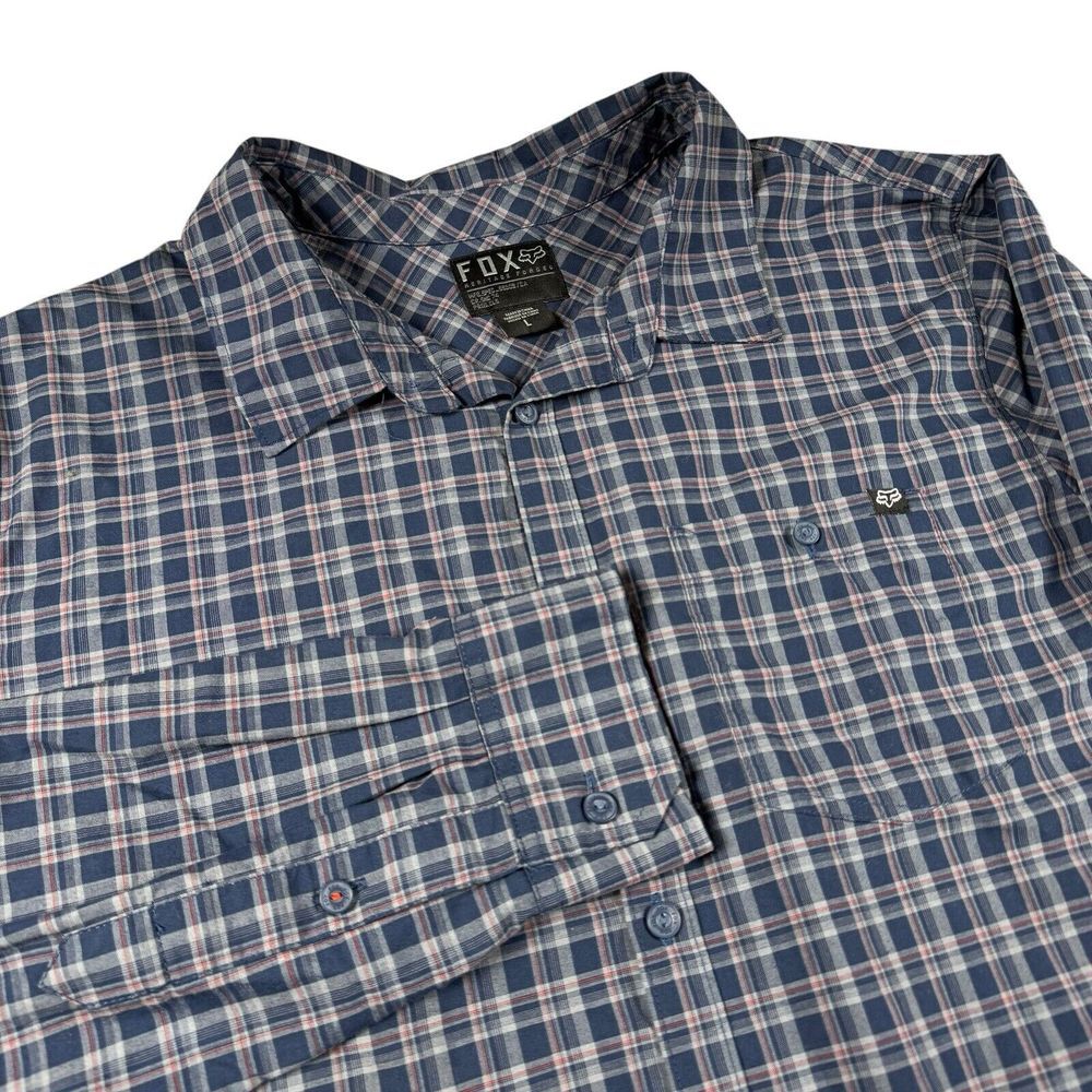 Fox Racing Shirt Mens Large Heritage Forged Skater Utility Button Up Long Sleeve